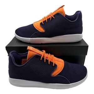 Air Jordan Eclipse Soes Mens Sz 10 Ink Purple Mandarin Orange Sneaker 724010-505